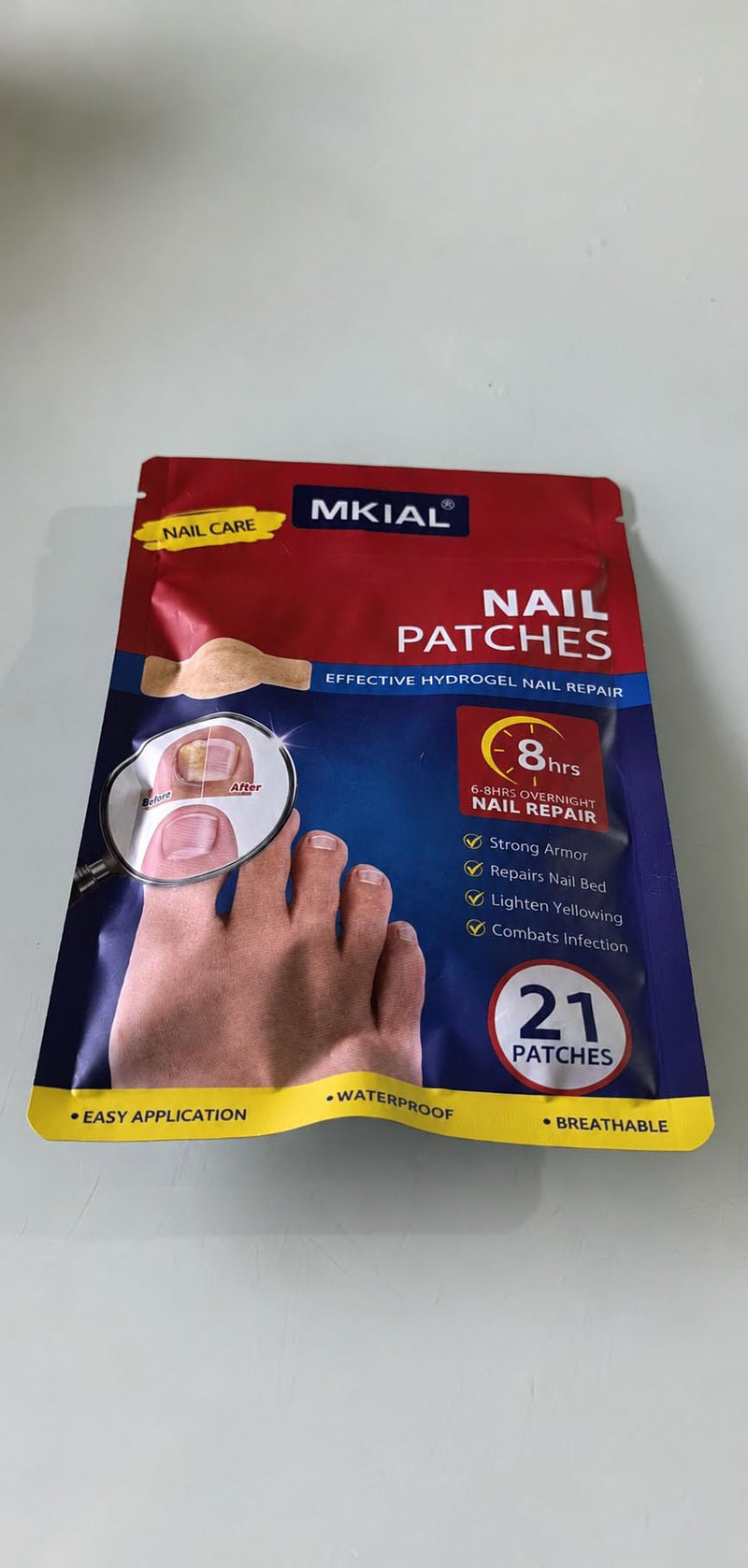 Nail Care Patches 21 PCS, 8-Hour Overnight Toenail Repair and Care Extra Strength, Fast Improvement for Women & Men's Damaged Nails Helps Restore Appearance for Travel Sports 1 Count (Pack of 1)