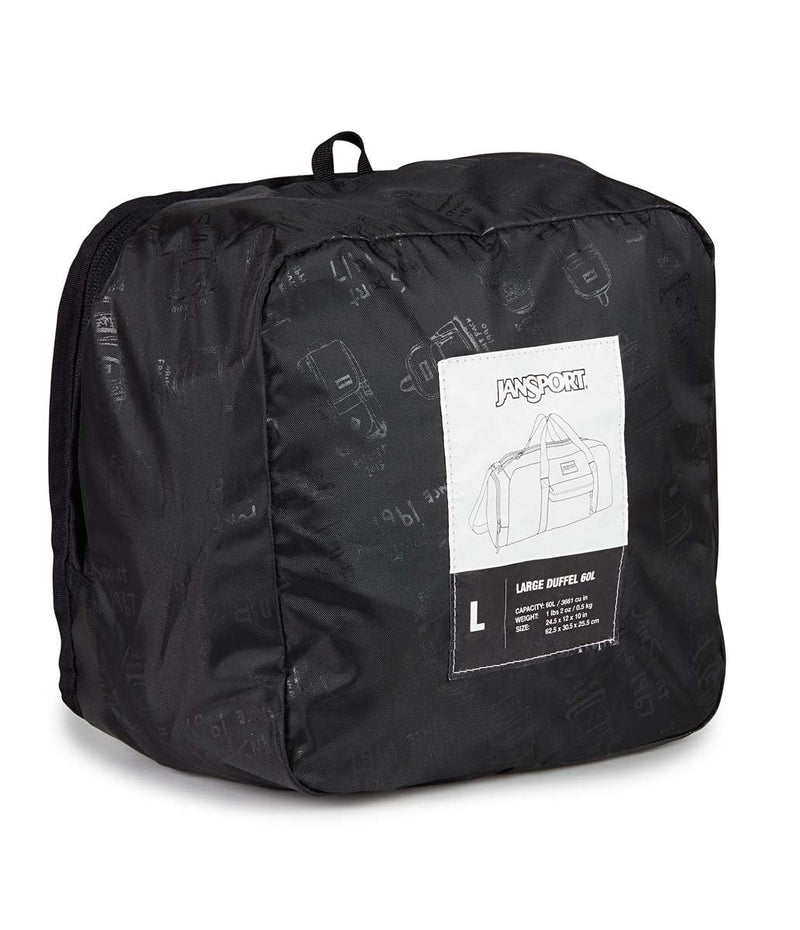 JanSport Weekender Large Duffel - Travel or Gym Bag, Durable Weekender with Front Utility Pocket & Side Grab Handles - Black