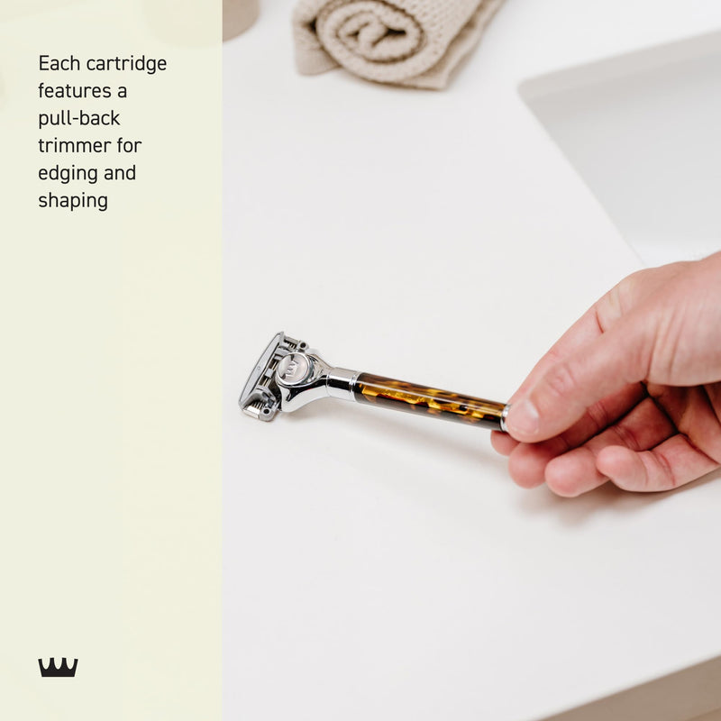 [Australia] - Cremo Astonishingly Superior Tortoise Shell (Horn) Razor Kit (Packaging May Vary) 1 Count (Pack of 1) 