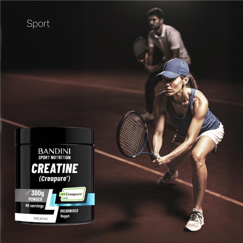 Bandini® Creatine CREAPURE® Pure Powder Monohydrate - 300g for 88 Servings - 100% Vegan - Pure and Clean Creapure Supplement for Sport, Gym, Strength & Pre Workout - No fillers - for ATP and Recovery