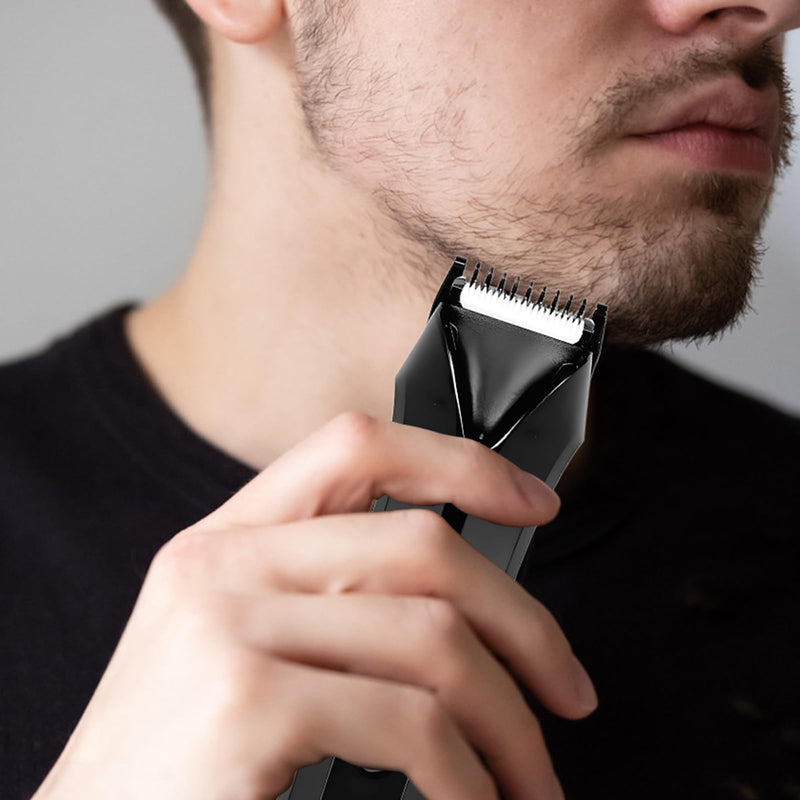 [Australia] - FAMILIFE Body Trimmer for Men, Ball Trimmer Men, Electric Groin & Pubic Hair Trimmers, Replaceable Ceramic Blade Heads, Waterproof Wet/Dry Use, Standing Recharge Dock, 90 Minutes Usage 