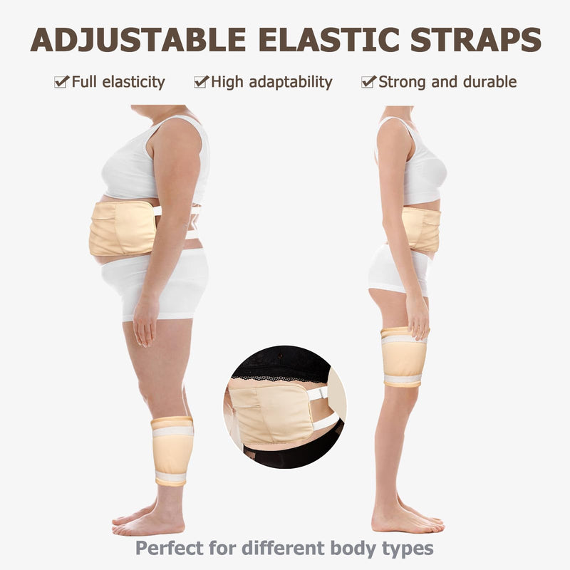 [Australia] - Castor Oil Pack Wrap for Women Gifts, 6 Pcs Reusable Organic Cotton Pack Kit for Neck Waist Chest Knee, Adjustable Elastic Strap Compress Packs 