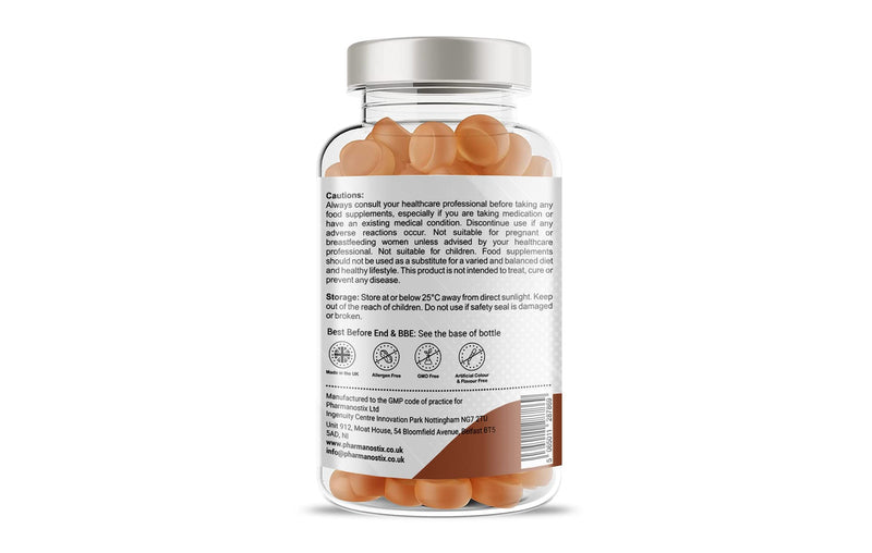Pharmanostix Collagen Complex Gummies - Natural Orange Flavour - Hydrolysed Bovine Collagen Supported with Biotin, Vitamin C & Selenium - for Healthy Skin & Hair for Men & Women (90 Gummies) 90 count (Pack of 1)
