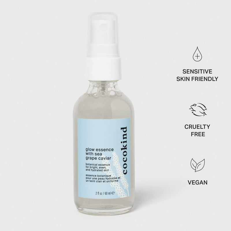 Cocokind Glow Essence with Sea Grape Caviar, Hydrating Primer and Facial Mist, Facial Moisturizer with Sea Buckthorn, Linoleic Acid, and Vitamin E | Hydrating Primer and Facial Mist, Facial Moisturizer with Sea Buckthorn, Linoleic Acid, and Vitamin E