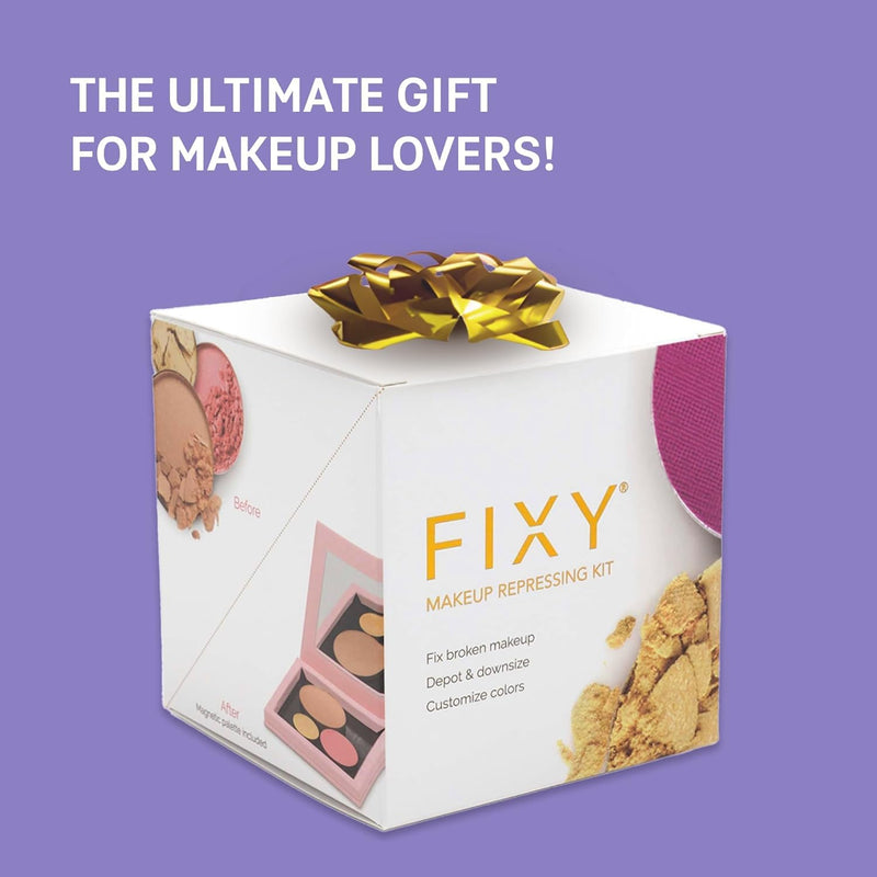 [Australia] - FIXY Makeup Repair Kit - Repressing tool for Eyeshadows, Blush & Highlighter or Depot | Organize Makeup Round Pans in Makeup Palette with Mirror | Makeup Artist Must Haves Makeup Repair Kit for Round Pans 