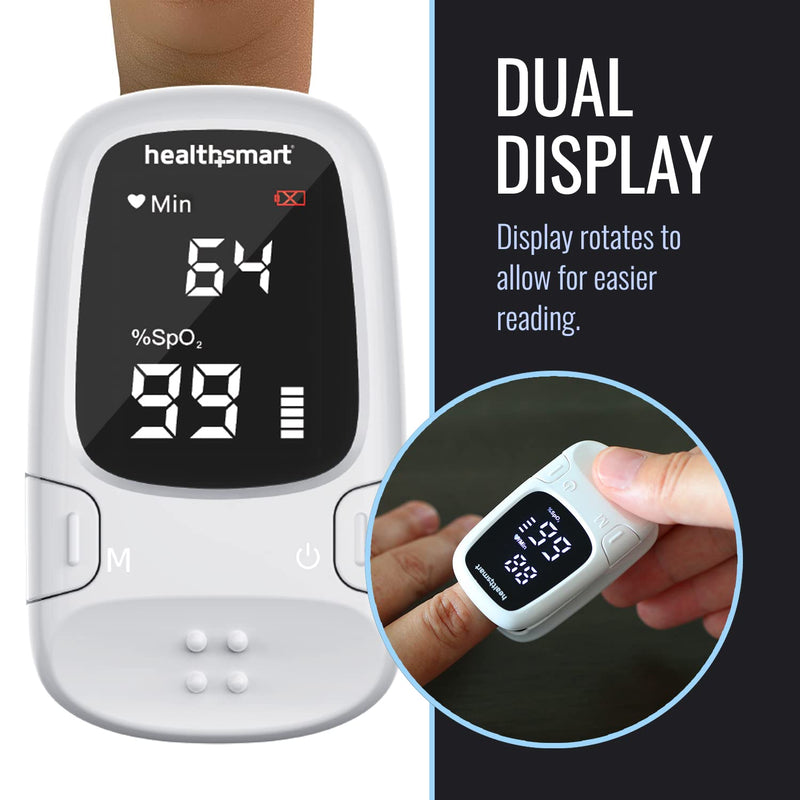 [Australia] - Healthsmart Digital Fingertip Sport Pulse Oximeter, Fast Results, FSA HSA Eligible, Easy-To-Read LED Display, Auto-Shutoff White OLED ONE SIZE 