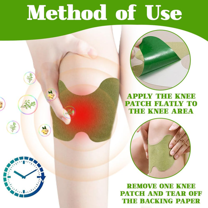 [Australia] - FENGQ Pain Relief Patch, 100 Pieces Pain Relief Patches, Knee Pain Relief Patch Wormwood Knee Patch, Heat Patch, Pain Relief for Knees, Neck, Back and Sore Muscles 