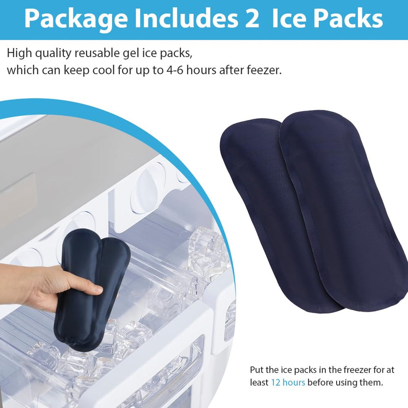 [Australia] - ACWOO insulin cooler bag, insulin pen cooler bag with 2 ice packs, TSA diabetic bag for insulin pen, diabetic accessories, epipen, syringes, insulin, travel diabetic bag, black black hard capsule 