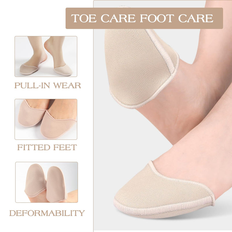 [Australia] - 2 pairs of toe protectors for shoes, toe pads for long ballet and dance shoes, soft toe protection pads for ballet and dance shoes for pointe shoes, fabric toe protectors for women and girls 