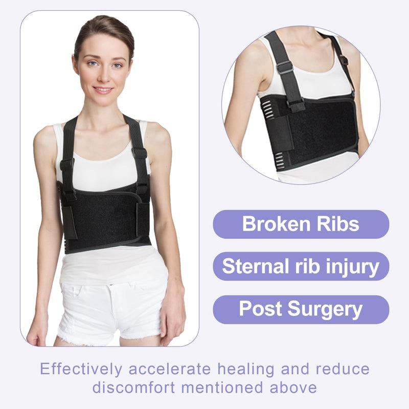 [Australia] - Rib Brace for Women,Breathable Chest Belt Support for Rib Injury, Fracture, Dislocated Ribs Protection and Post-Operative Recovery,Men Rib Protector for Back Crack (Large) Large 