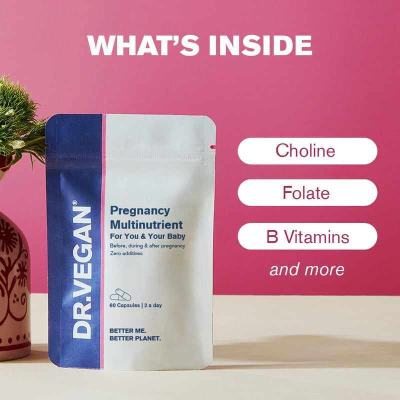 Pregnancy Multinutrient, Pregnancy Supplement for Women | Folate, B Vitamins, Zinc & Iron | 27 Active Ingredients | for Mother & Baby, Breastfeeding, Pre- & Post-Birth | 60 Capsules, 1 Month Supply