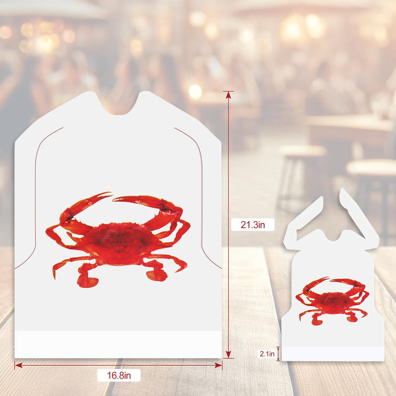 [Australia] - Nonley Crab Bibs 25/50/200 Pack, 23" Disposable Lobster Bibs for Adults, Plastic Funny Bibs for Seafood Boil Party Crab Bibs-25pcs 
