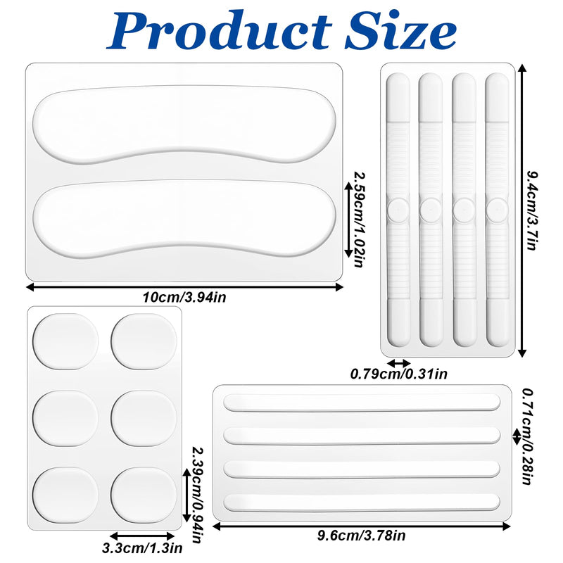 [Australia] - Dimeho 34pcs Silicone High Heel Cushion Shoe Strap Grip Anti-slip Sandals Gel Protective Strips Slingbacks Footrest Sticker Inserts Pad for Men and Women Sports Sneakers 