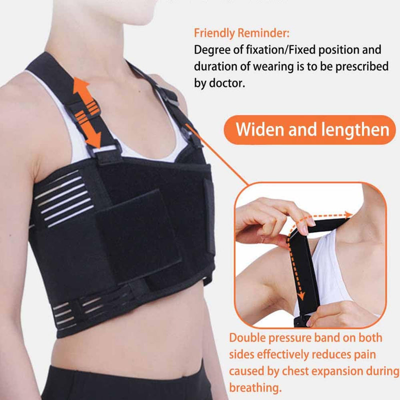 [Australia] - Broken Rib Support Brace, Rib and Chest Support Brace, Rib Belt for Ribs Support, Dislocated Ribs Protection, Sternum Injuries and Pulled Muscle Pain (XXL 43" to 53") XX-Large 