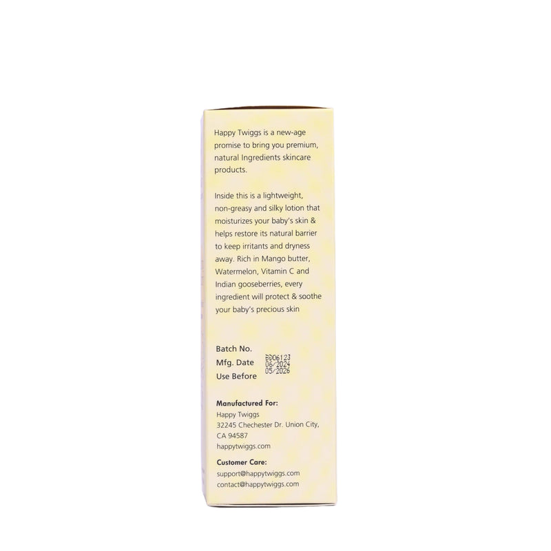 Organic Revitalizing Body Lotion for Newborn, Kids, Adults - Vitamin C & Watermelon Extract for Sensitive Skin, Non-Greasy, Tear-Free, Hydrating & Nourishing Body Lotion - Moisturizes & Protects