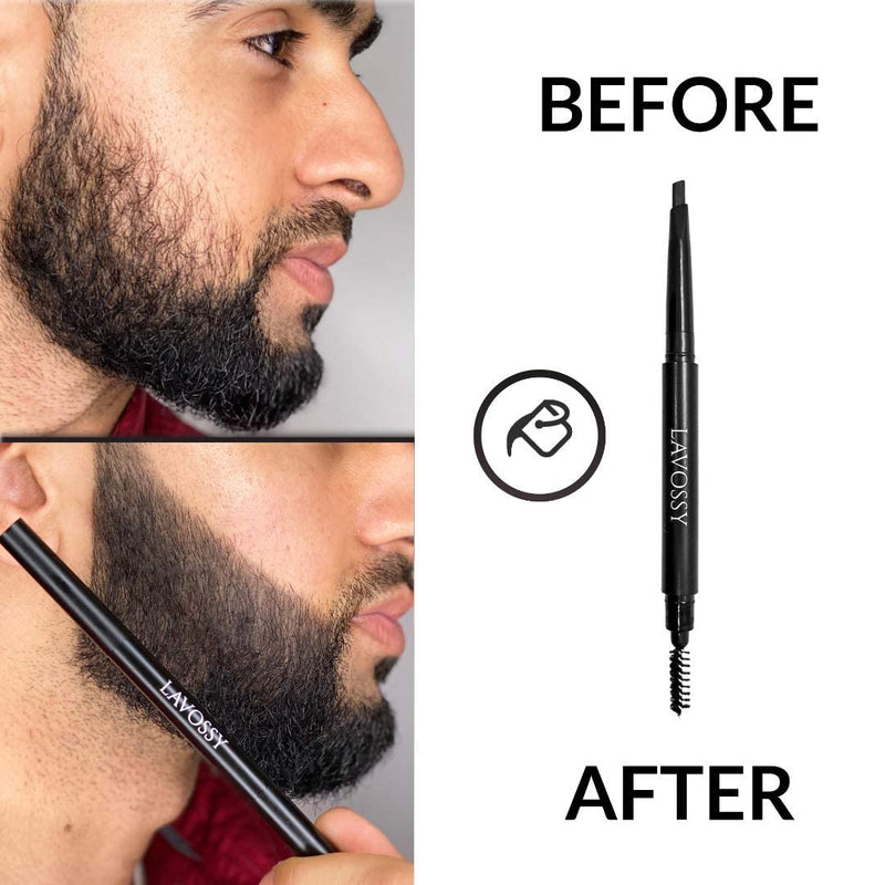 [Australia] - LAVOSSY beard filler pen, fill and define your irregular beard with the beard pen, waterproof beard pen for men, multicolored 1 piece (pack of 1) light brown 