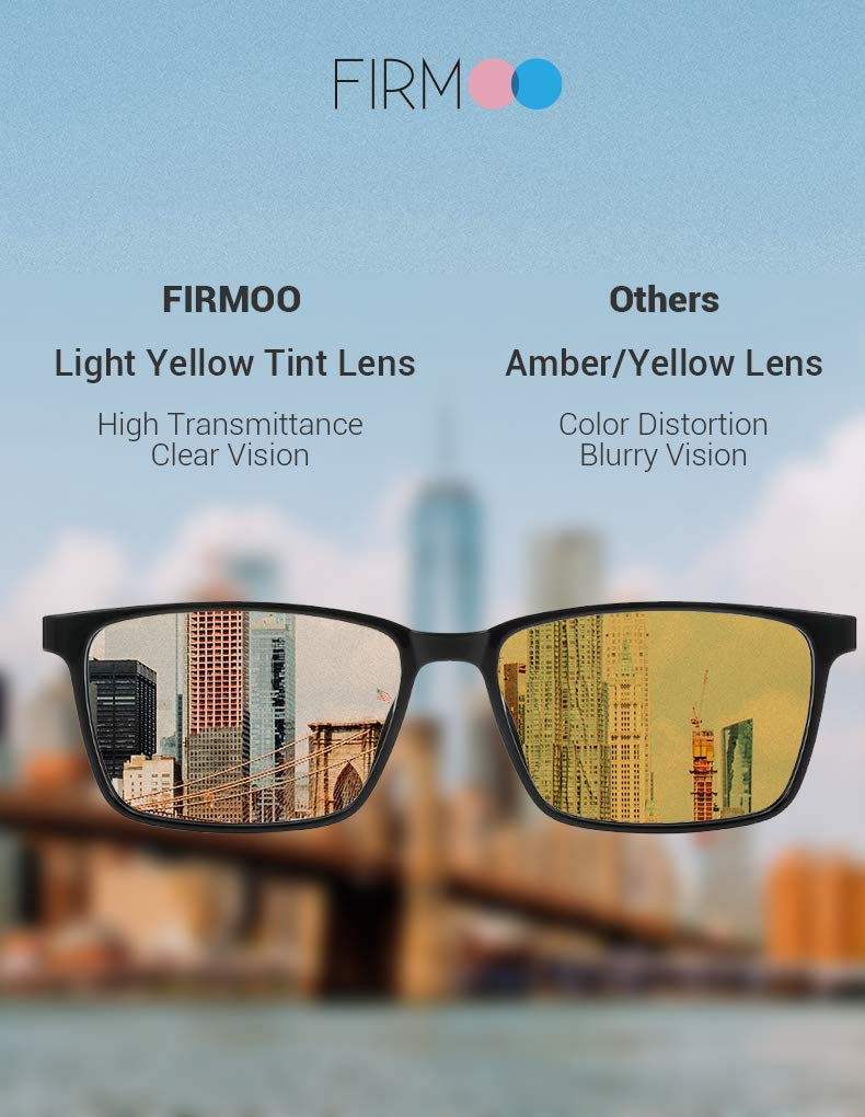 [Australia] - Firmoo Blue Light Filter Glasses Women Men Round Anti Blue Light Computer Glasses without Prescription for PC/Mobile Phone/TV Anti Eye Fatigue Gold 0.0x 