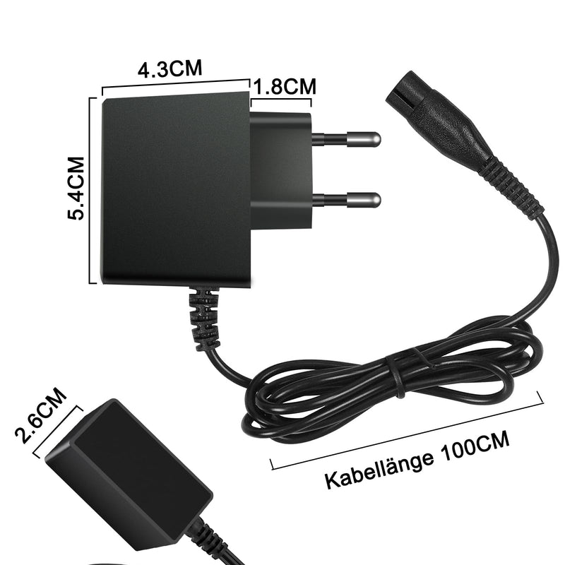 [Australia] - 15V Shaver Charger Suitable for Philips Shaver Charging Cable Norelco HQ8505 3000 5000 7000 9000 Series mg5750 mg7790 mg7720 Beard Trimmer Cable 