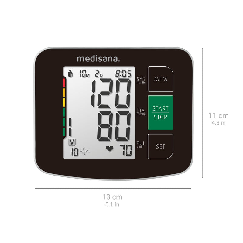 [Australia] - medisana BU 516 upper arm blood pressure monitor, precise blood pressure and pulse measurement with memory function, traffic light scale, function to display an irregular heartbeat 