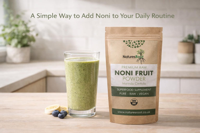 Natures Root Noni Fruit Powder 250g | Morinda Citrifolia | Nutrient-Rich Superfruit Powder | Pure Vegan Ingredient for Smoothies Juices & Wellness Recipes