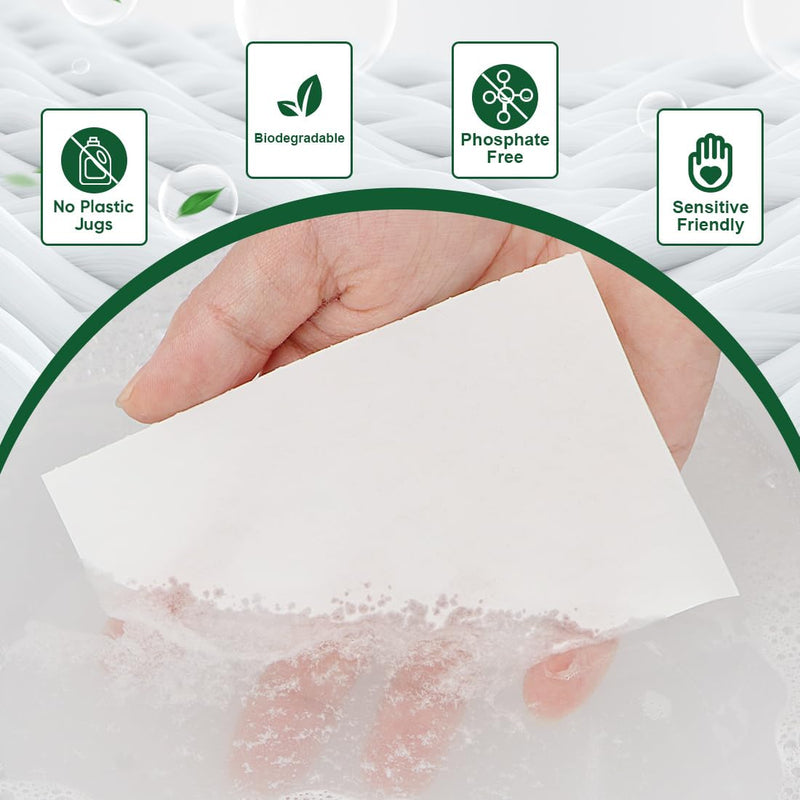 [Australia] - AIDEA Laundry Detergent Sheets, Eco-Friendly Laundry Detergent, Washer Sheets Detergent, No Plastic Jug, Laundry Soap Sheets For Travel, Home Washing, Fresh Scent-(160 Loads) 80 Sheets Fresh Linen 1 Count (Pack of 80) 
