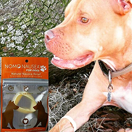 NOMO Peppermint Aromatherapy Motion Sickness Relief Bands for Dogs | Anti-Nausea Wristbands with Gentle Acupressure | 30-Second Nausea Relief Band | Medium to Large | Nude | Single Pack - PawsPlanet Australia