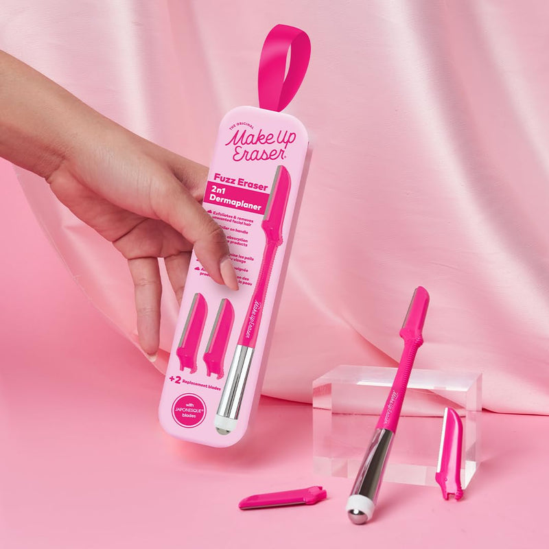 [Australia] - Fuzz Eraser by The Original MakeUp Eraser, 2-in-1 Dermaplaning Facial Razors and Cooling Eye Roller, Tool for Exfoliation, Hair Removal, Face Massage 