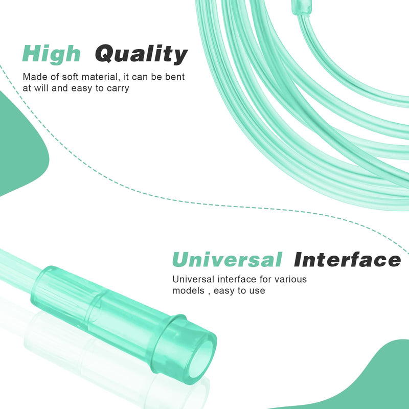 [Australia] - Adult Soft Nasal Oxygen Cannula Kit(10 Pack) - 7-ft Nasal Tubing for Oxygen, Included 5PCS Nasal Cannula Oxygen Tubing & 5PCS Tubing Connectors, Standard Connector 