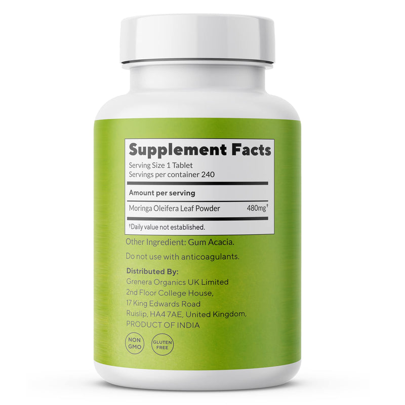 Moringa Mantra Moringa Leaf Powder Tablets 240 nos from Organic Farming, 500 mg Per Tablet