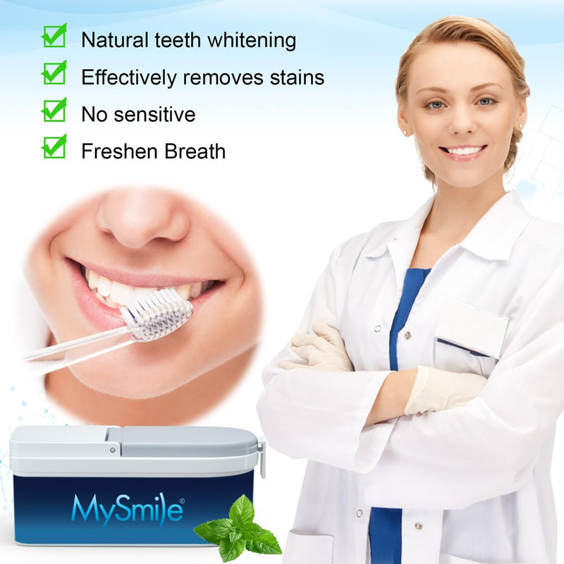 [Australia] - MySmile Teeth Whitening Powder for Tooth Whitening, Toothpaste Natural Powder Teeth Whitener, Enamel Safe Whitening Tooth Cleaning Powder, Tooth Stain Remover and Polisher, Fresh Mint Blue 