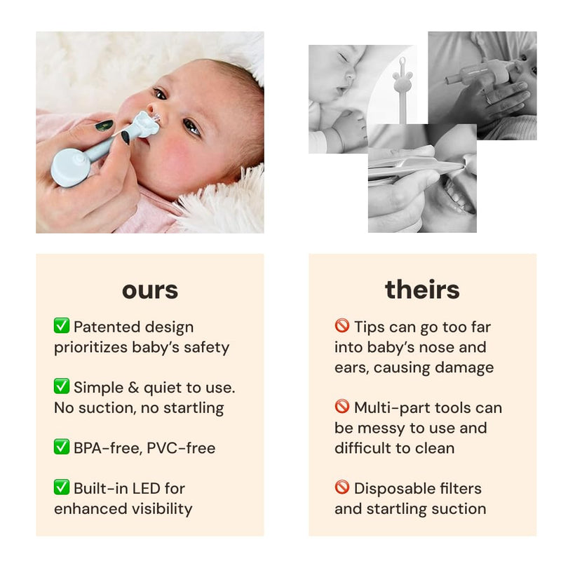 [Australia] - oogiebear Brite - Baby Nose Cleaner and Ear Wax Removal Tool. Baby Gadget with Nighttime LED Light. Safe Snot Booger Picker for Newborns, Infants & Toddlers 