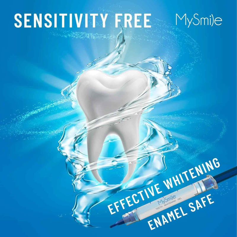 MySmile Teeth Whitening Kit with LED Light 60+ Treatment Teeth Whitening Pen and Gel Enamel Safe, 10 Min Non-Sensitive Fast Teeth Whitener, Helps to Remove Stains from Coffee, Smoking, Wines, Soda, Fo