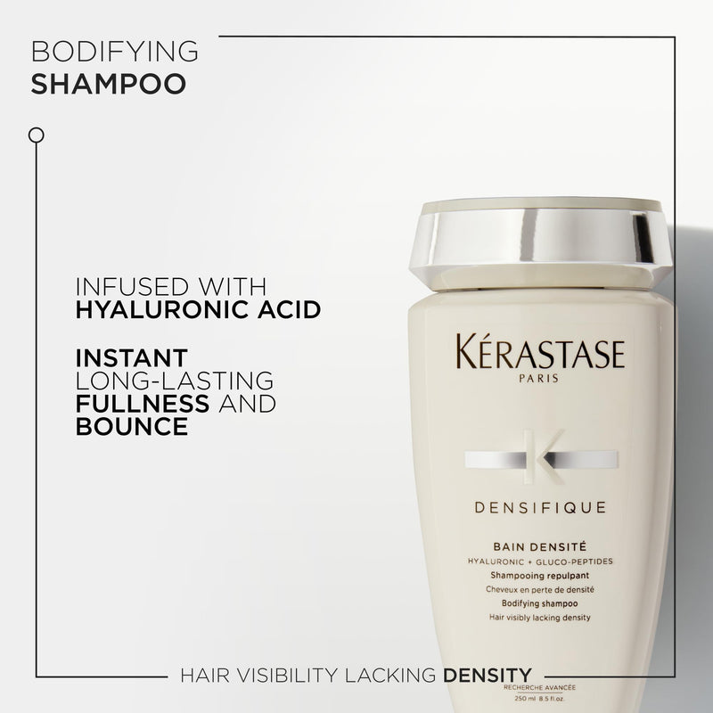 Kerastase Densifique Densité Shampoo - Thickening & Strengthening Shampoo For Fine & Thinning Hair, Removes Build-Up, Hydrates and Adds Shine, With Hyaluronic Acid & Ceramides 8.5 Fl Oz (Pack of 1)