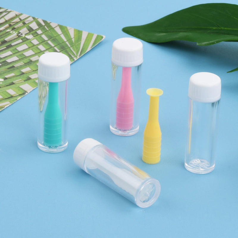 [Australia] - Anseom Silicone Contact Lens Remover Hard, Pack of 4 Contact Lens Inserters with Bottle Contact Lens Insertion Removal Tool for Travel Home Use 