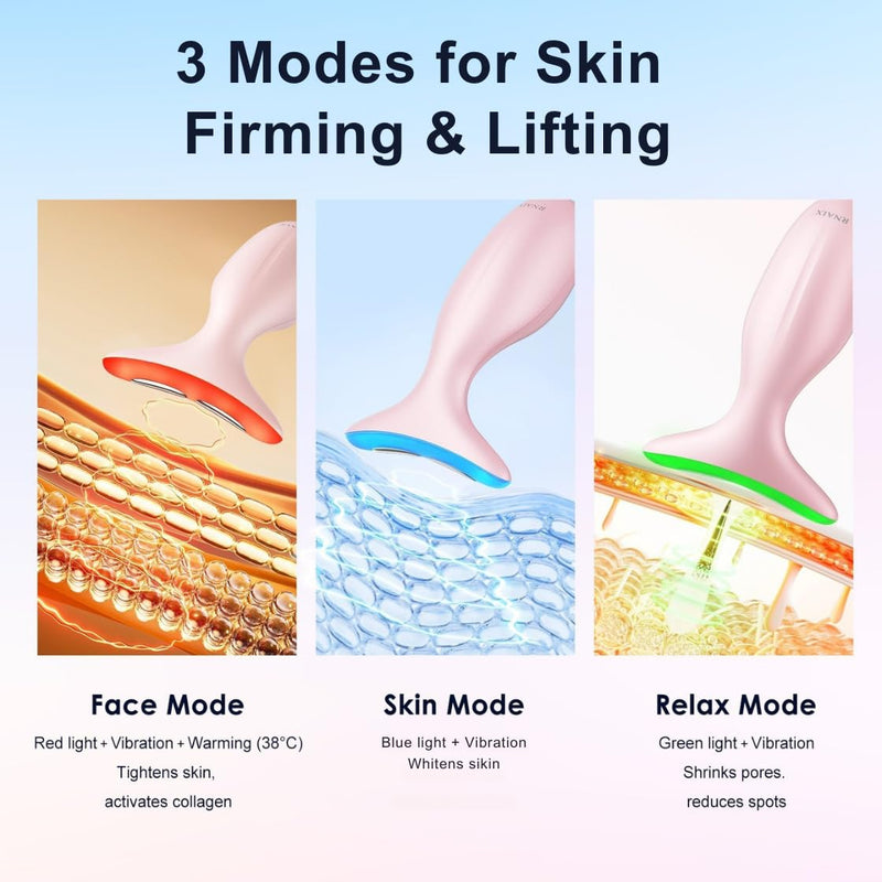 Facial & Neck Massager – Skin Firming, Lifting & Sculpting Tool | Portable LED Light Therapy for Face & Neck Care