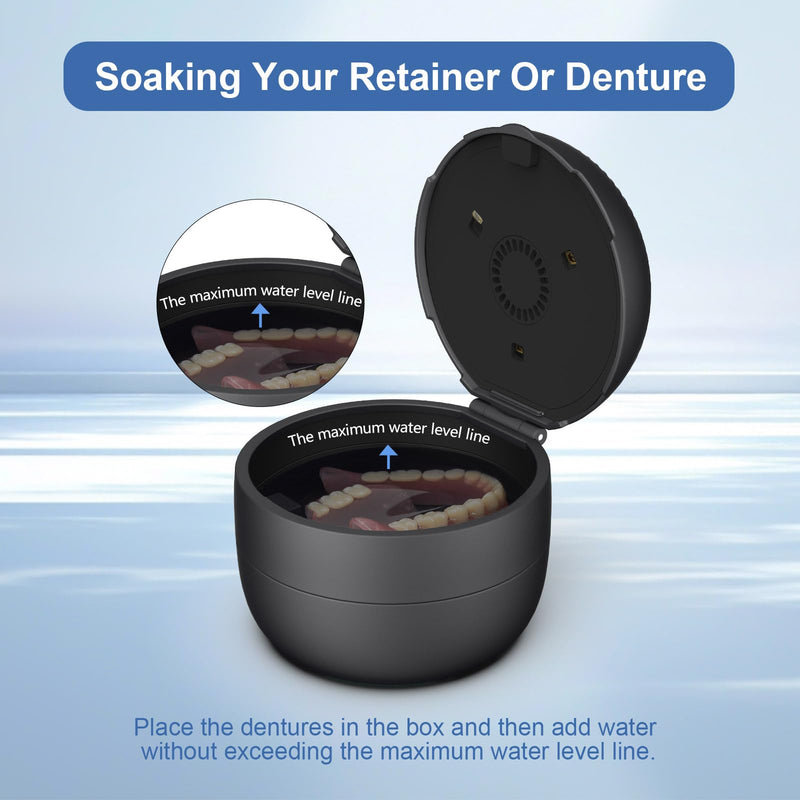 [Australia] - All-in-One Denture & Retainer Case with Soaking, Freshening, Sanitization and Storage Functions ‚Äì Complete Clean Care Solution for Dentures, Mouth Guards, Night Guards and Retainers 