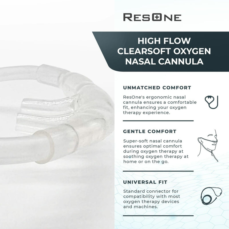 [Australia] - High Flow Adult Oxygen Cannula - Soft Curved Prongs, 4Ft Tubing - Nasal Cannula for Oxygen Concentrator, Soft Nasal Cannula, Oxygen Cannula, Oxygen Tubing Accessories - 5 Pack 