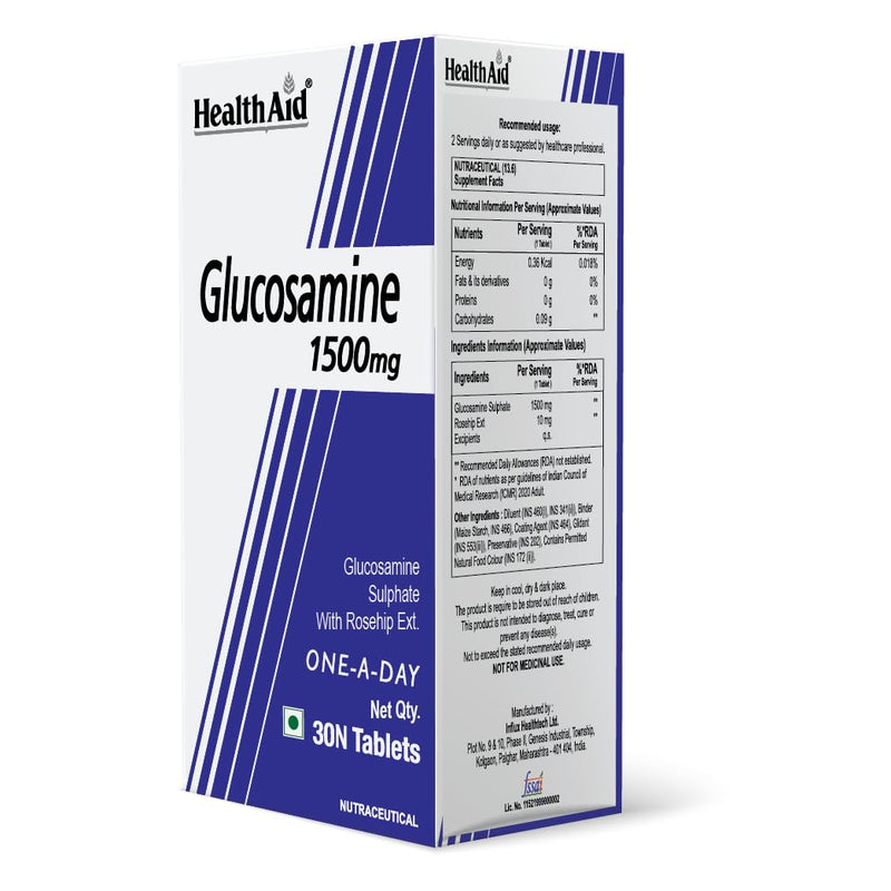 HealthAid Glucosamine Sulphate 2KCl 1500mg - 30 Tablets