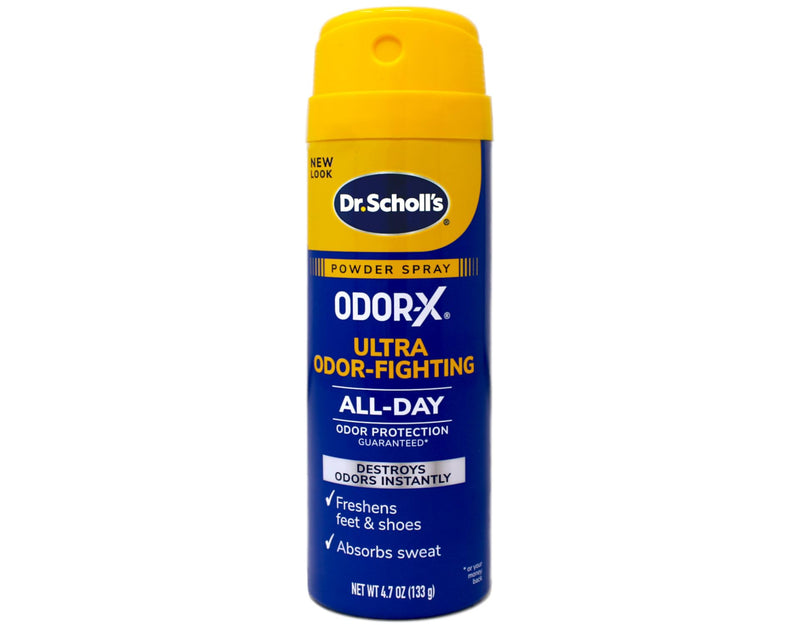 Dr. Scholl's ODOR-FIGHTING SPRAY POWDER, 4.7 oz - Instant Odor Destroyer - All-Day Protection - Freshens Feet & Shoes (Pack of 2)