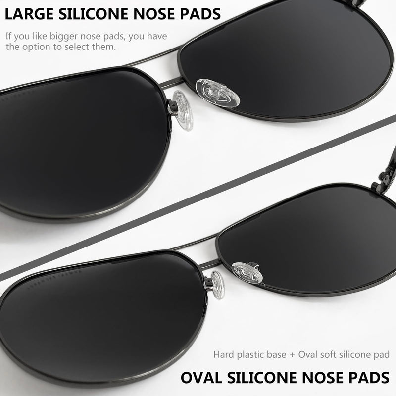 [Australia] - Push-in Eyeglass Nose Pads - PFDHQS 18 Pairs Glasses Nose Pads Replacement Kit - 6 Options Available for Replacing and Having Spare Nose Pads for Sunglasses 