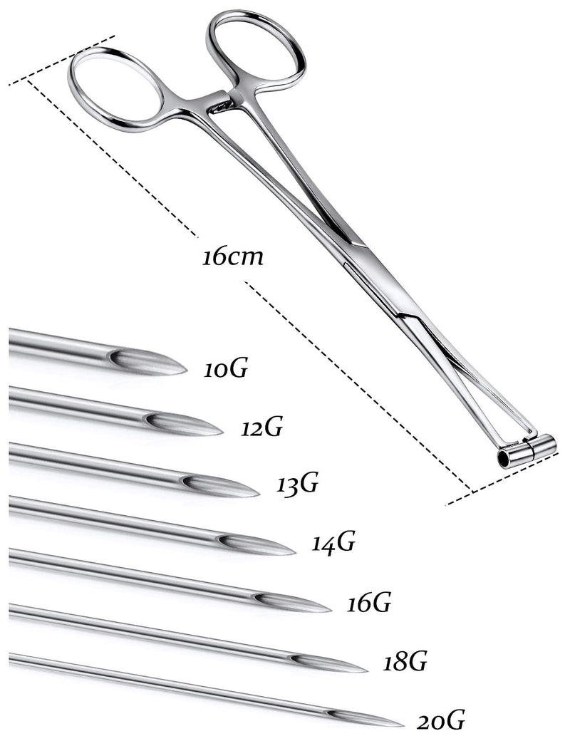 [Australia] - Vsnnsns 9 Style 316L Surgical Steel Body Piercing Tools Kit Piercing Clamps Forceps Use for Nose Septum Lip Tongue Eyebrow Belly Rings Ear Dermal Piercing Jewelry Kit Tools Style 5, Piercing Needle Clamp Forceps 