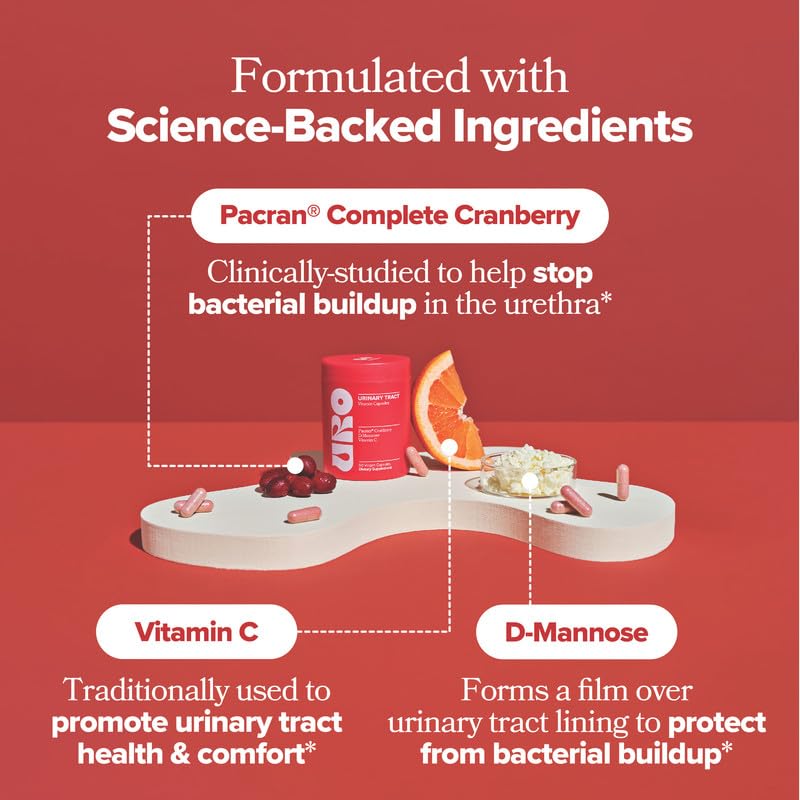 [Australia] - O Positiv URO Urinary Tract Health Supplement for Women, 60 Count (Pack of 1) - Urinary Support Vitamins with Pacran Complete Cranberry Extract, D-Mannose, & Vitamin C - Vegan & Gluten-Free 60 Count (Pack of 1) 