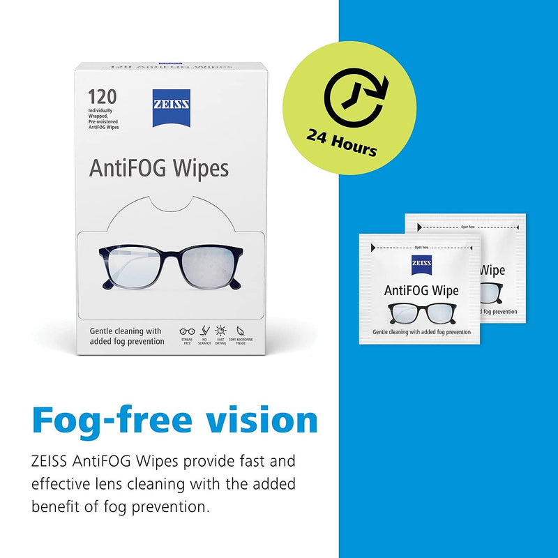 [Australia] - ZEISS AntiFOG wipes, 120 count 