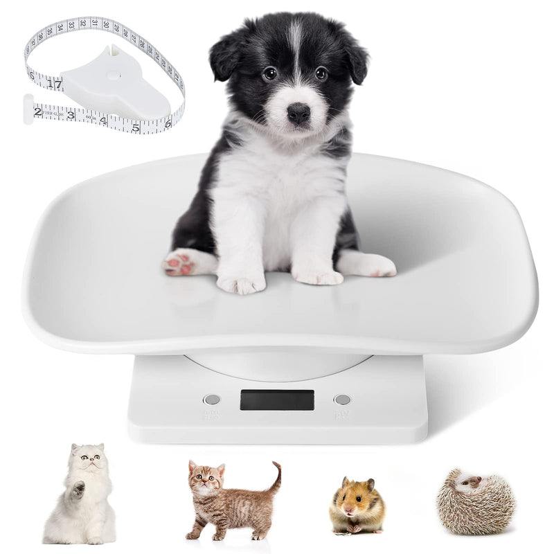 Digital Scale for Pet, Small Pet Scale, Puppy Scales for Weighing, Puppy Whelping Scale, Dog Cat Scale, Portable Newborn Pet Scale for Small Animals, Baby Kittens Weight Scale, Max 33lb11.4 inch 33lb+Tape