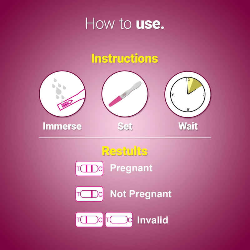 Pregnancy Test Midstream hCG Pregnancy Test Strips Kit, Early Home Detection, Rapid & Easy, Clear Result, Over 99% Accuracy, Individually Wrapped (3 Tests)