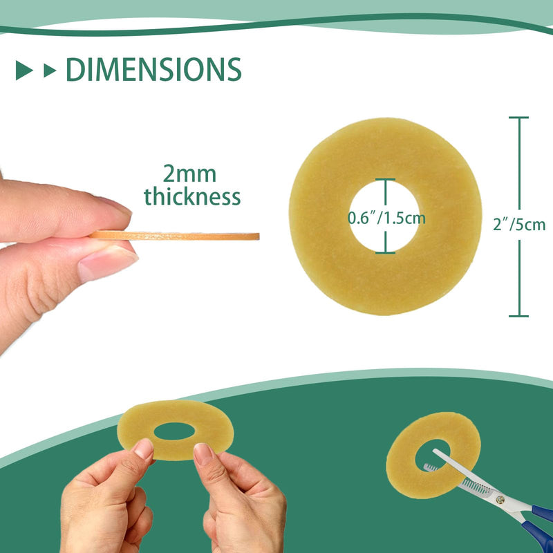 [Australia] - 30Pcs Ostomy Barrier Rings, 2mm Thickness Hydrocolloid Tape Cohesive Seals, Elastic Moldable Skin Extender, Ostomy Supplies for Colostomy, Ileostomy & Urostomy Bags 