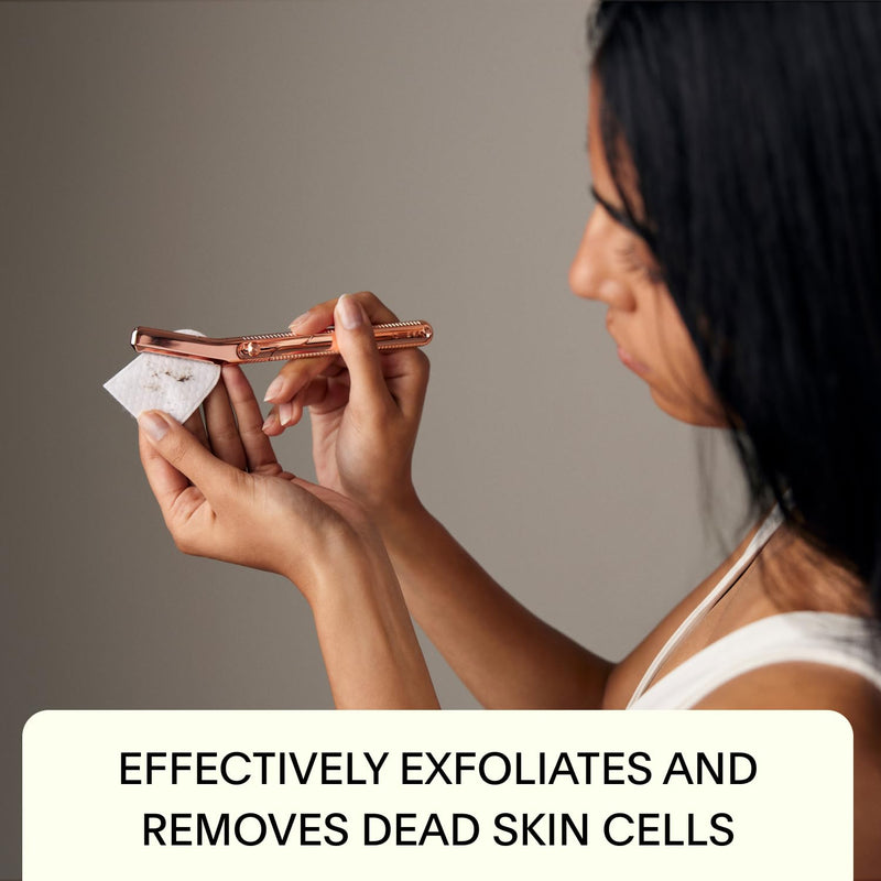 [Australia] - Leaf Shave | The Leaf Dermaplaner, Chrome - All-Metal, Reusable Dermaplaning Razor and Exofliating Tool for Women 