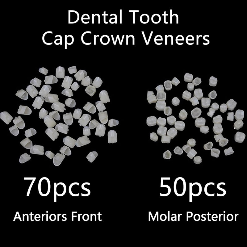[Australia] - Temporary Fake Tooth Cap Crown Veneers, 120 Pieces Front Back Anterior and Molar Posterior Teeth with Tooth Repair Thermal Beads Cap Filler for Teaching or DIY 
