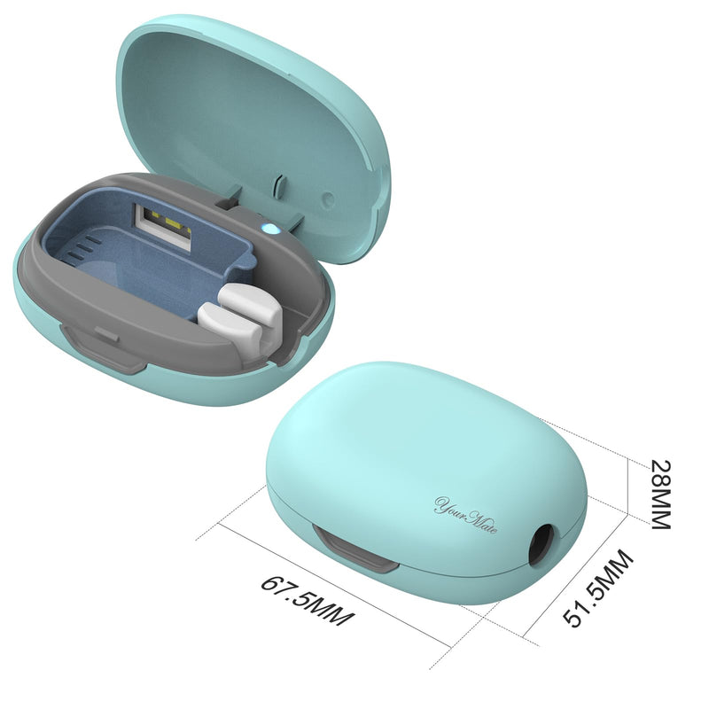 [Australia] - YourMate Rechargerable Toothbrush Sanitizer Case Travel Toothbrush Covers Case with Holder for Houshold and Traveling or Business Trip Blue 