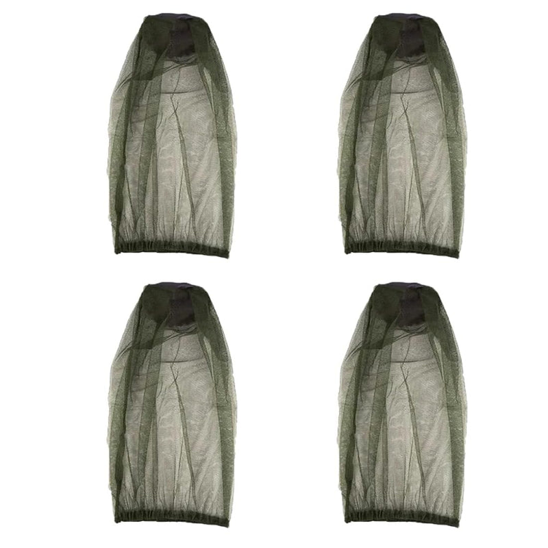 [Australia] - EIHI Beekeeper Hat Camouflage Net Mosquito Net Head Pack of 4 Camouflage Beekeeping Beekeeper Anti-Mosquito Bee Bug Insect Fly Mask Cap Hat with Head Net Mesh Face Protection Outdoor Fishing Equipment 